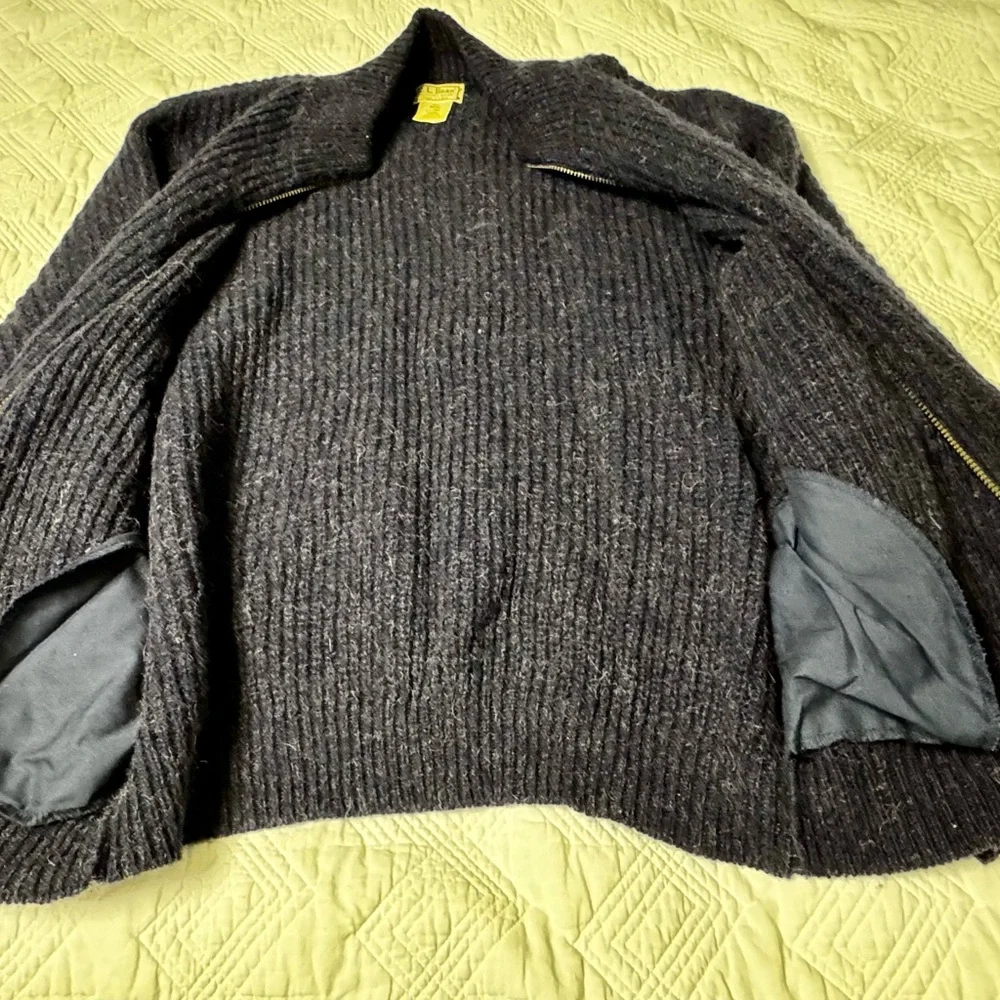 Vintage L.L. Bean Men’s Wool and Alpaca Full Zip Sweater - Large Long (Tall)